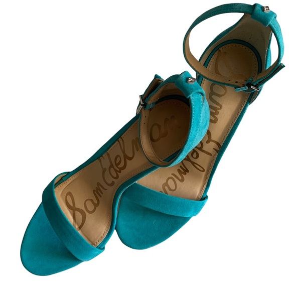 SAM EDELMAN Amee Blue Ankle Strap Sandals, Never Worn - Picture 5 of 10